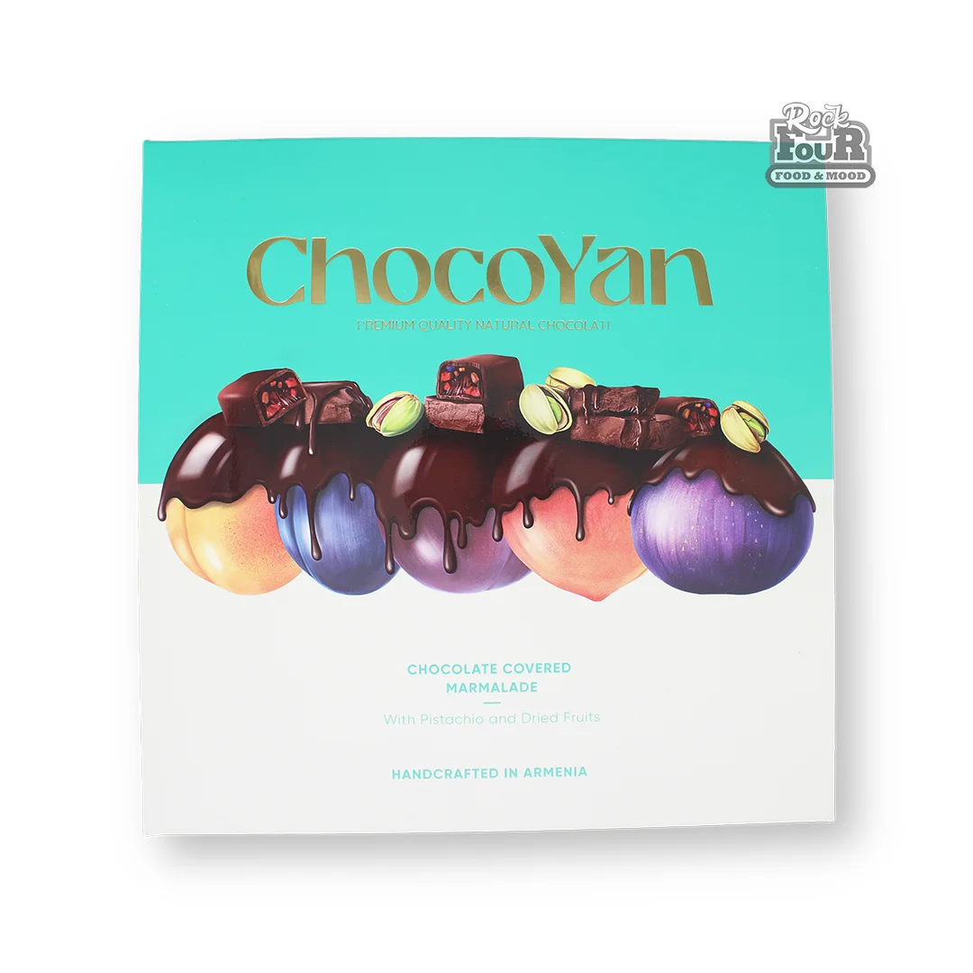 Շոկոլադապատ մարմելադ «Choco Yan» չրերով և պիստակով 390գ
